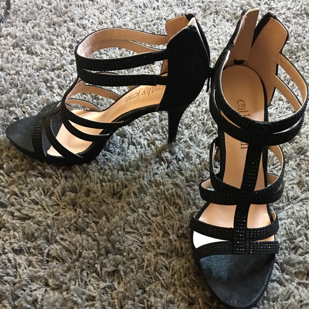 Cathy Jean Black Stiletto Heels size 10